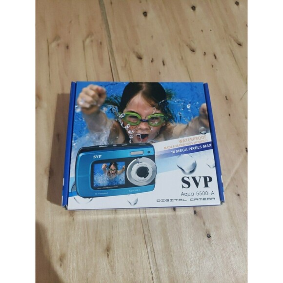 SVP Waterproof 18  Mega Pixel Digital Camera AQUA 5500-A w/ Floating Wristband - Picture 6 of 8